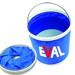 FOLDING BUCKET WITH STAINLESS STEEL GRIP EVAL