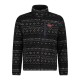 CMP MEN'S HIGHLOFT FLEECE FAUX FUR JACKET ANTRACITE-FERRARI