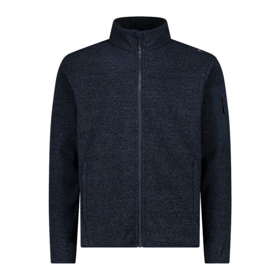 CMP MEN'S JACQUARD KNIT-TECH FLEECE B.BLUE-ANTRACITE