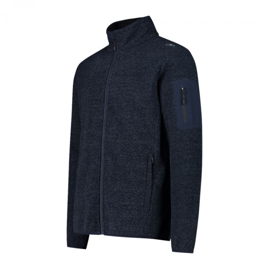 CMP MEN'S JACQUARD KNIT-TECH FLEECE B.BLUE-ANTRACITE