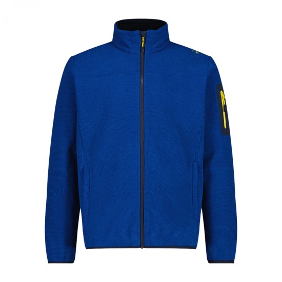 CMP MEN'S JACQUARD KNIT-TECH FLEECE ROYAL BLUE