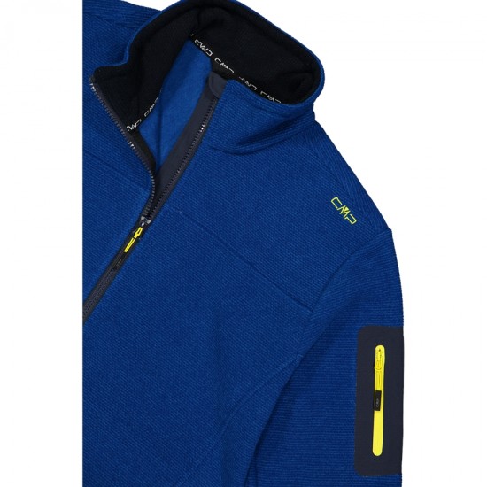 CMP MEN'S JACQUARD KNIT-TECH FLEECE ROYAL BLUE