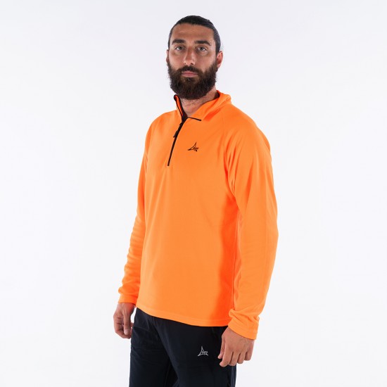 ΜΠΛΟΥΖΑ APU FLEECE 1/2 ZIP ΠΟΡΤΟΚΑΛΙ