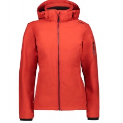 ΓΥΝΑΙΚΕΙΟ ΜΠΟΥΦΑΝ CMP SOFTSHELL ZIP HOOD ΚΟΚΚΙΝΟ