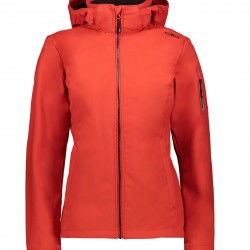ΓΥΝΑΙΚΕΙΟ ΜΠΟΥΦΑΝ CMP SOFTSHELL ZIP HOOD ΚΟΚΚΙΝΟ