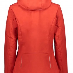 ΓΥΝΑΙΚΕΙΟ ΜΠΟΥΦΑΝ CMP SOFTSHELL ZIP HOOD ΚΟΚΚΙΝΟ