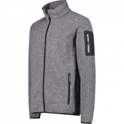 CMP MAN FLEECE KNIT ICE-TITANIO-NERO