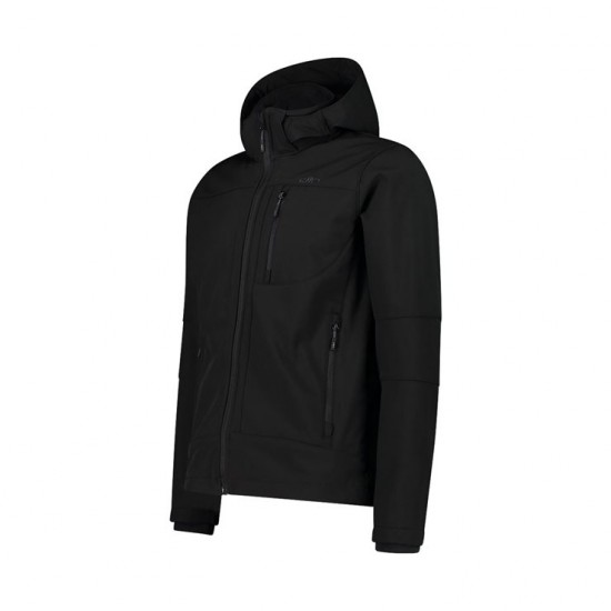ΑΝΤΡΙΚΟ ΜΠΟΥΦΑΝ CMP SOFTSHELL JACKET ZIP HOOD ΜΑΥΡΟ
