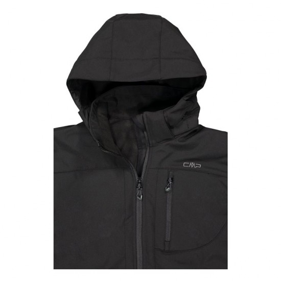ΑΝΤΡΙΚΟ ΜΠΟΥΦΑΝ CMP SOFTSHELL JACKET ZIP HOOD ΜΑΥΡΟ
