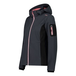 ΓΥΝΑΙΚΕΙΟ ΜΠΟΥΦΑΝ CMP SOFTSHELL ZIP HOOD ΓΚΡΙ