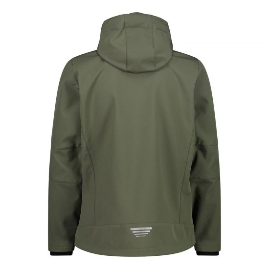 ΑΝΤΡΙΚΟ ΜΠΟΥΦΑΝ CMP SOFTSHELL JACKET ZIP HOOD ΧΑΚΙ
