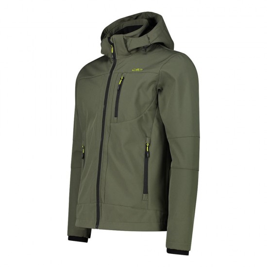 ΑΝΤΡΙΚΟ ΜΠΟΥΦΑΝ CMP SOFTSHELL JACKET ZIP HOOD ΧΑΚΙ