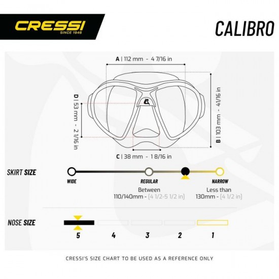 ΜΑΣΚΑ CRESSI SUB CALIBRO ΜΑΥΡΗ