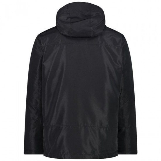 ΜΠΟΥΦΑΝ CMP MAN JACKET ZIP HOOD DETACHABLE 3 IN 1 JACKET ΜΑΥΡΟ