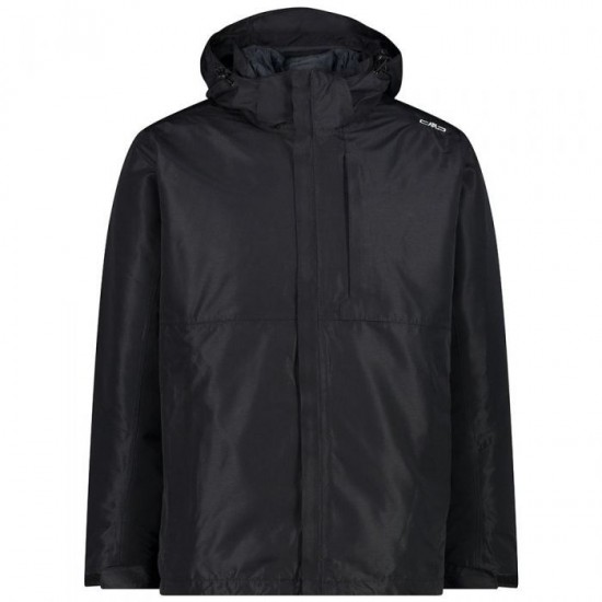 ΜΠΟΥΦΑΝ CMP MAN JACKET ZIP HOOD DETACHABLE 3 IN 1 JACKET ΜΑΥΡΟ