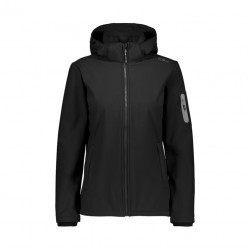 ΓΥΝΑΙΚΕΙΟ ΜΠΟΥΦΑΝ CMP SOFTSHELL ZIP HOOD ΜΑΥΡΟ